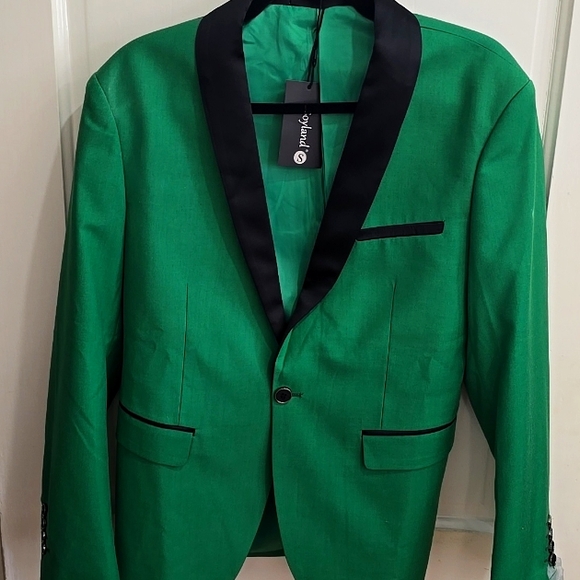 Men's Kelly green spot coat - Picture 1 of 7